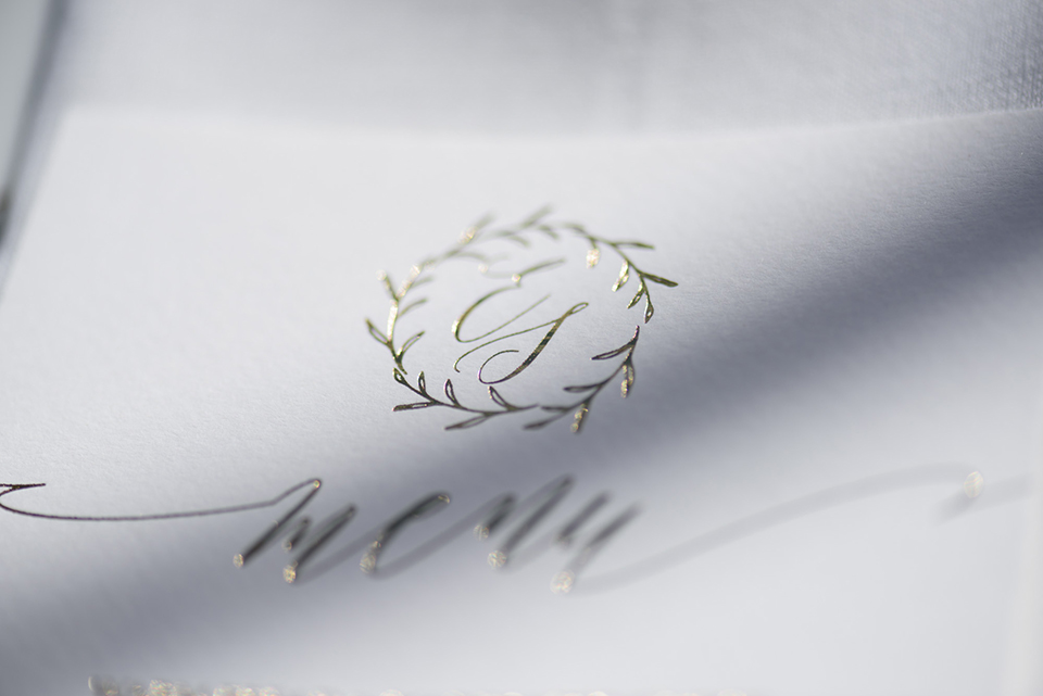 Gold Foil Wedding Invitations 